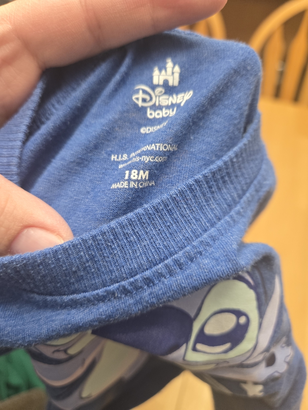 Disney Blue Stitch Short Sleeve Top & Shorts Pajama Set - Picture 5 of 6